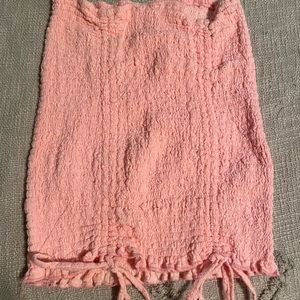 pink scrunch skirt